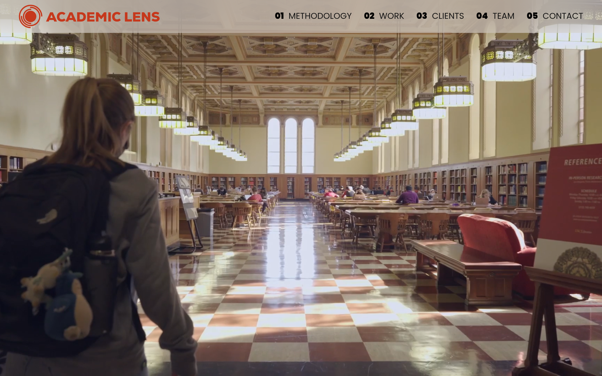 Academic Lens organization website homepage