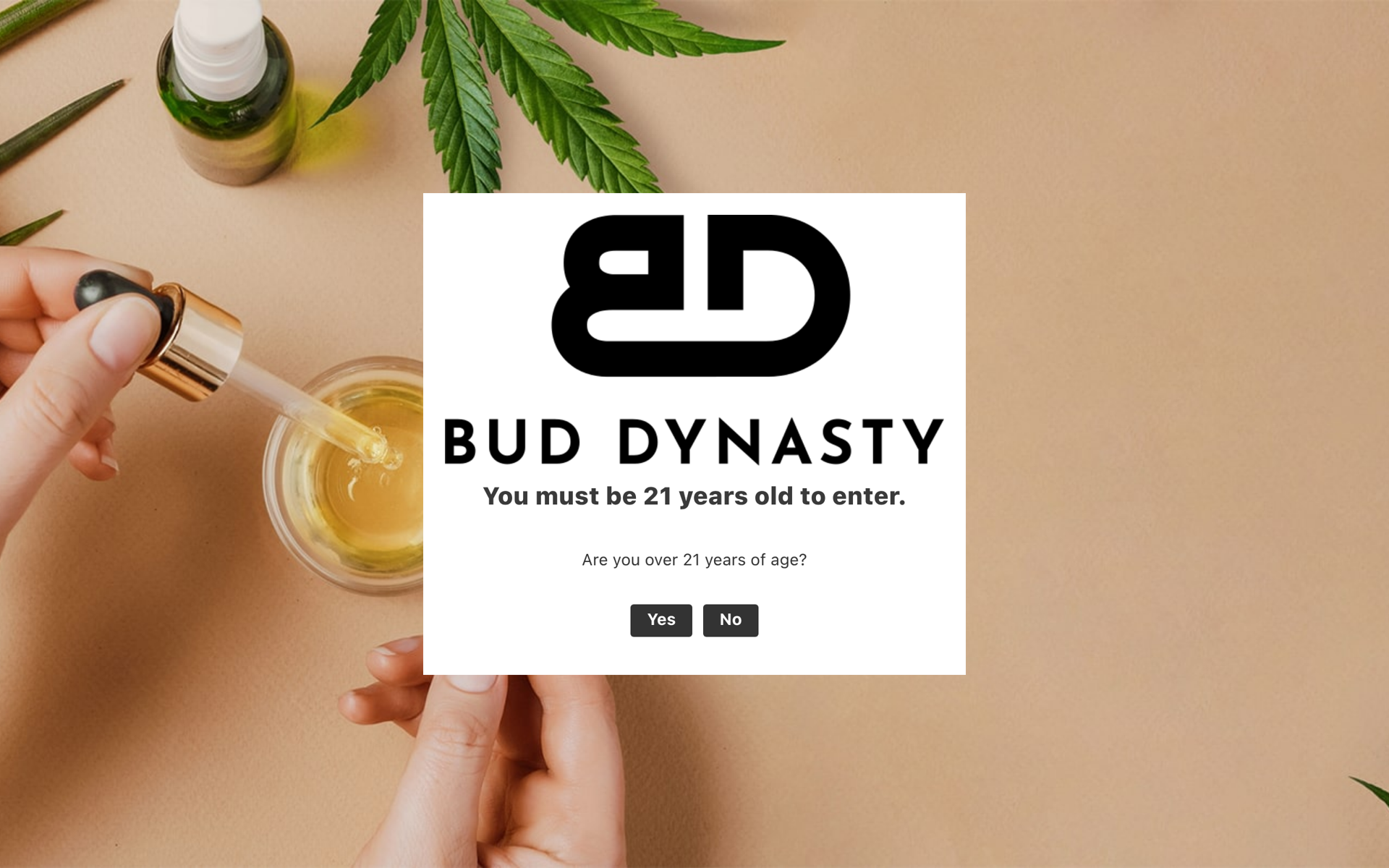 Buddy Nasty cannabis products website homepage