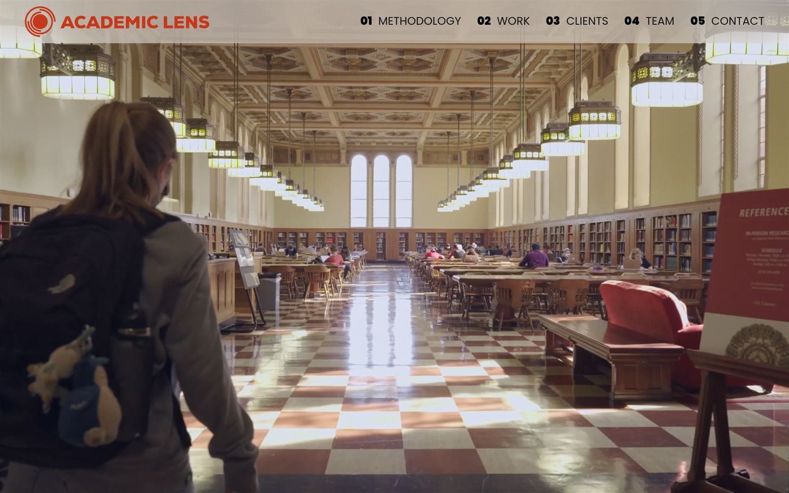 Academic Lens organization website homepage