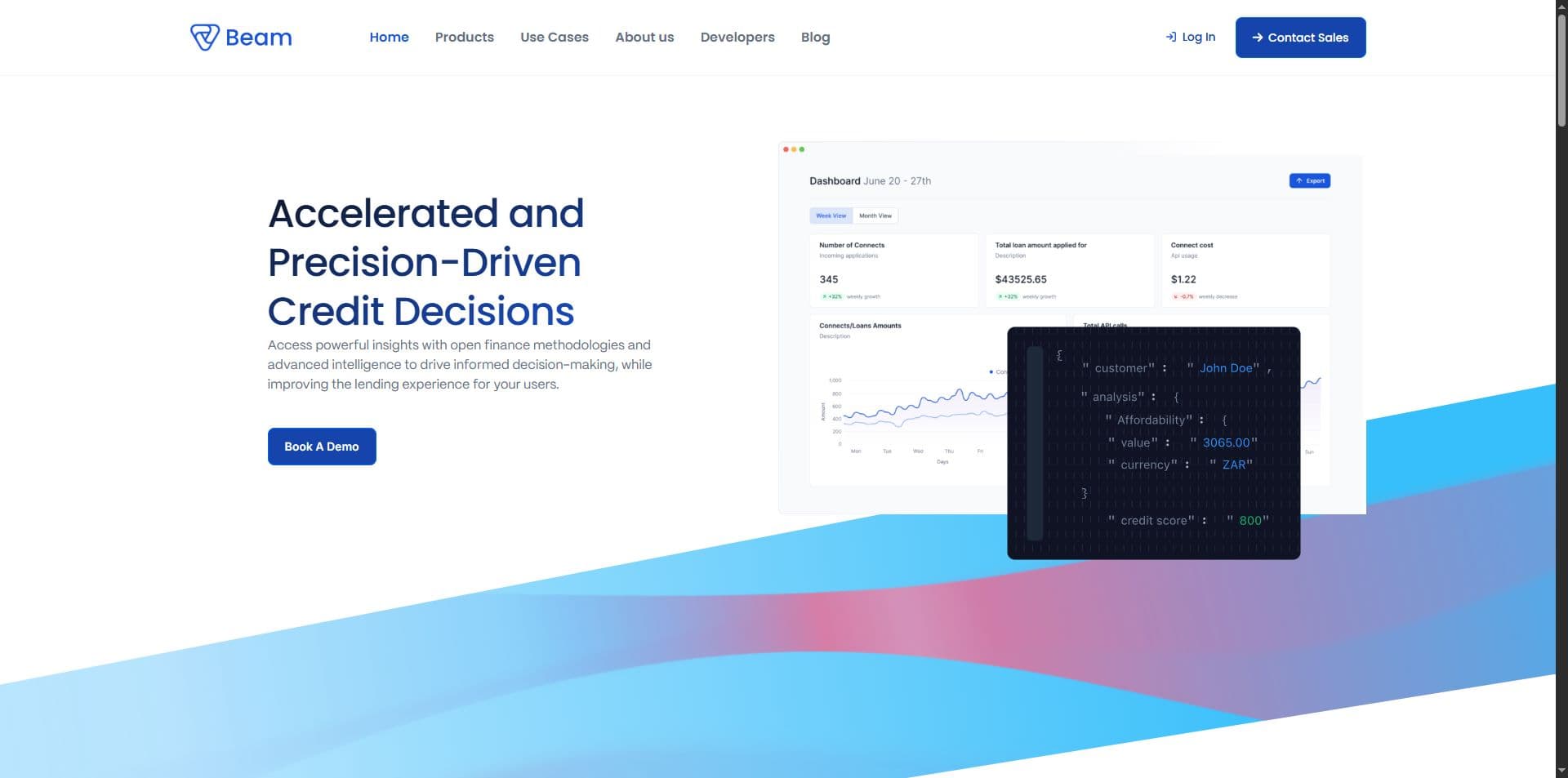 Beamlend website homepage