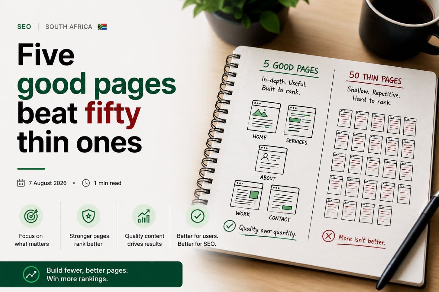 Five good pages beat fifty thin ones